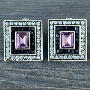Vintage Heidi Daus Swarovski Crystal Earrings Pierced